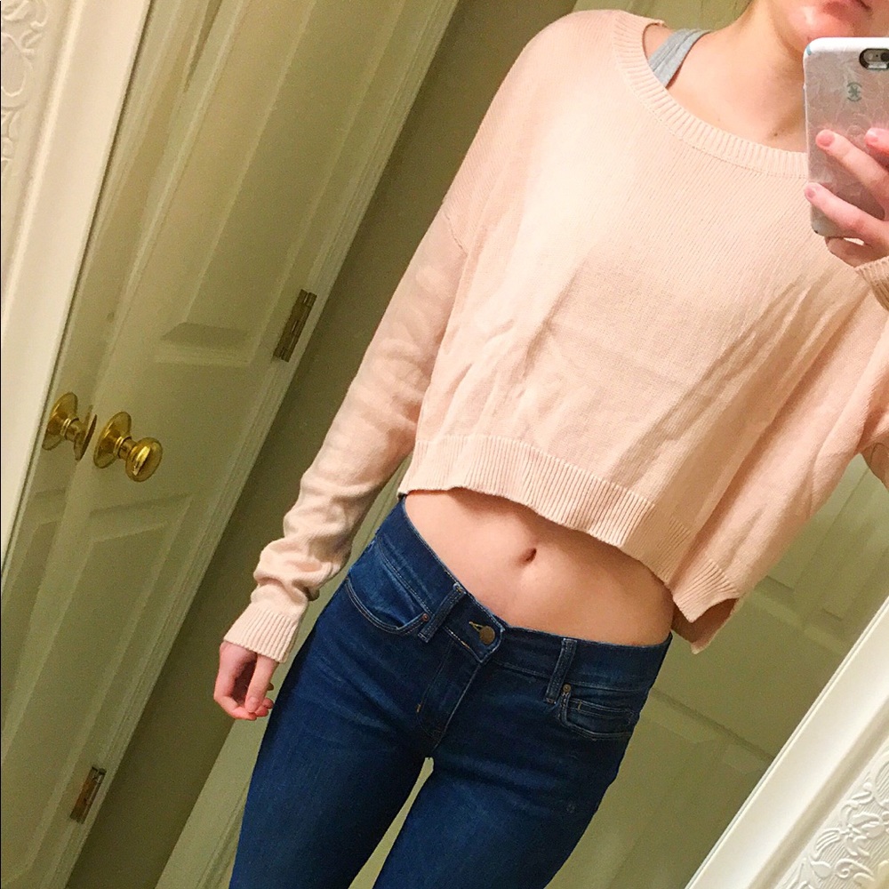 Blush Cropped Sweater