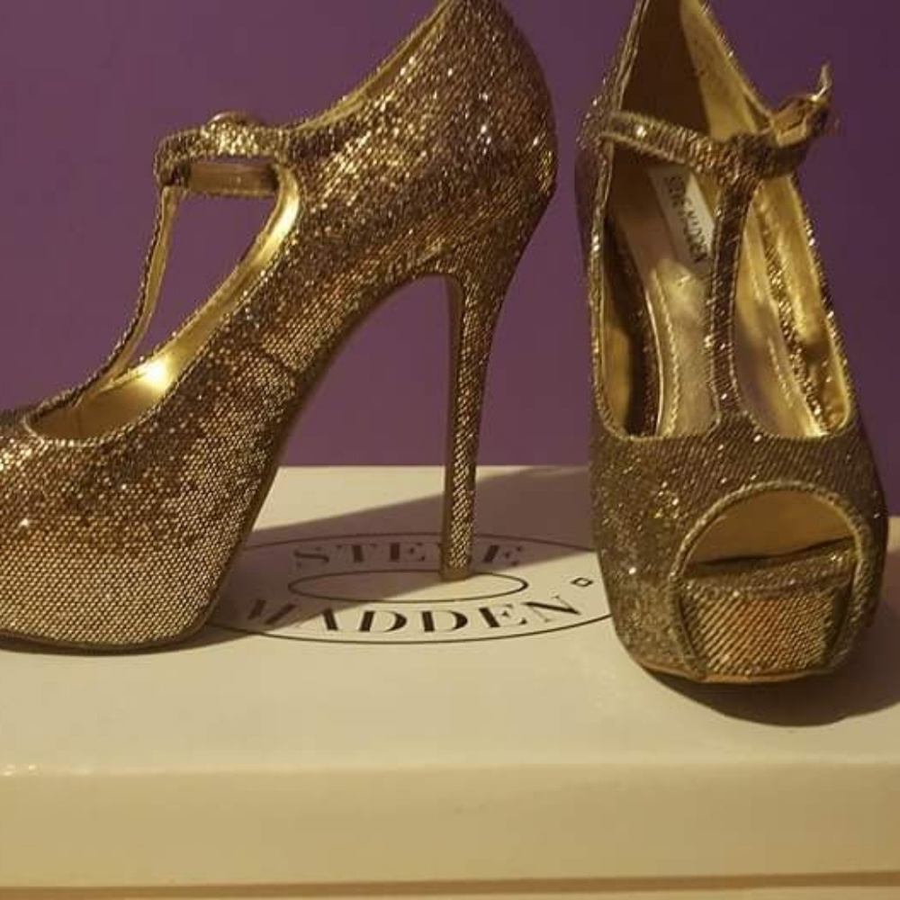 Gold High Heels