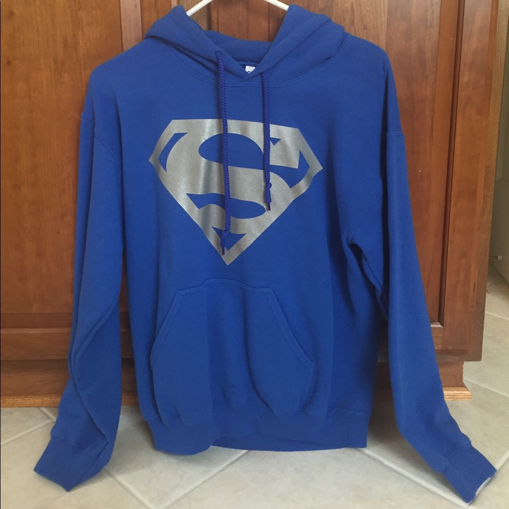 Printed Superman logo hoodie