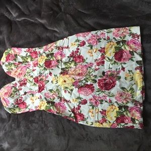Form fitting floral dress