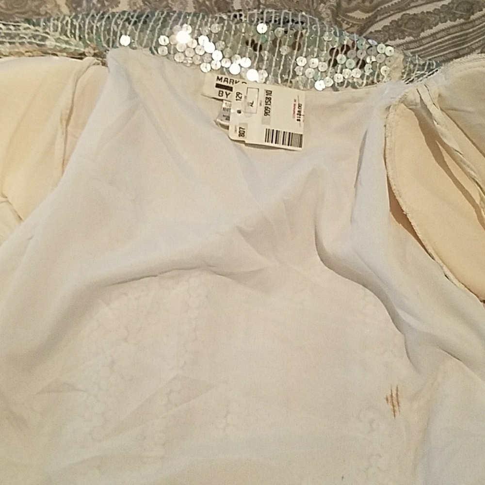 (SOLD)VINTAGE NOS 100% SILK SEQUIN BLAZER - Picture 6 of 7