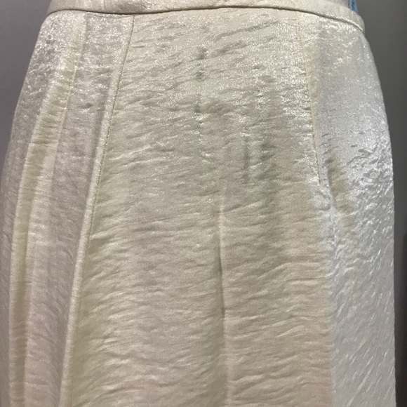 Chetta B Ivory Shimmer Pencil Skirt- Sz 4 NWT - Picture 2 of 8