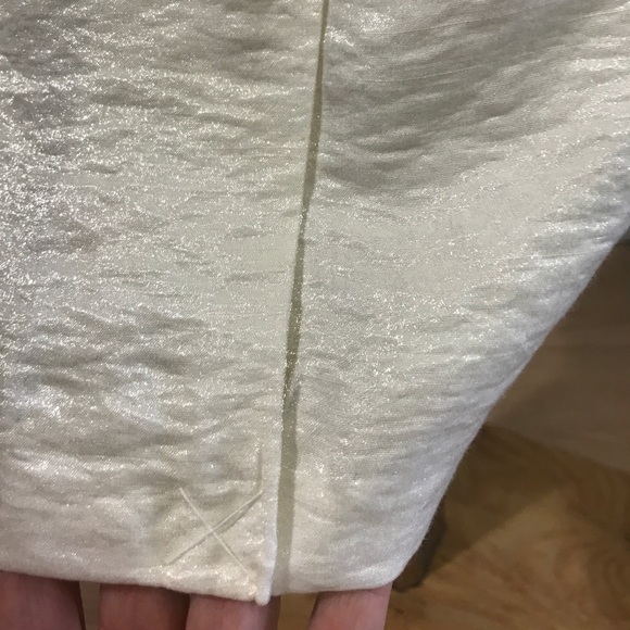 Chetta B Ivory Shimmer Pencil Skirt- Sz 4 NWT - Picture 4 of 8