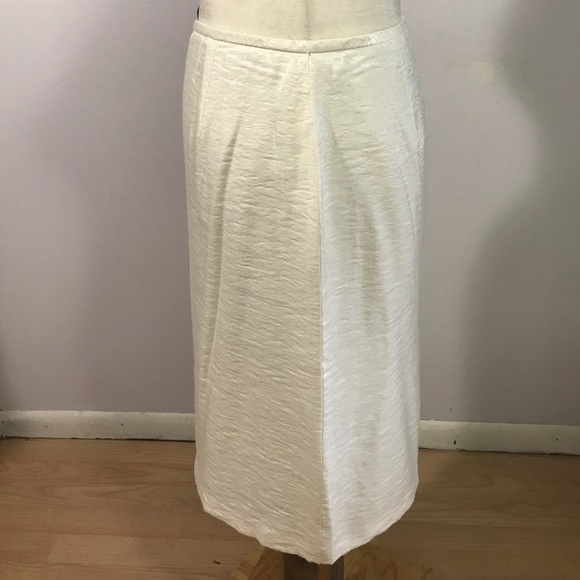 Chetta B Ivory Shimmer Pencil Skirt- Sz 4 NWT - Picture 5 of 8