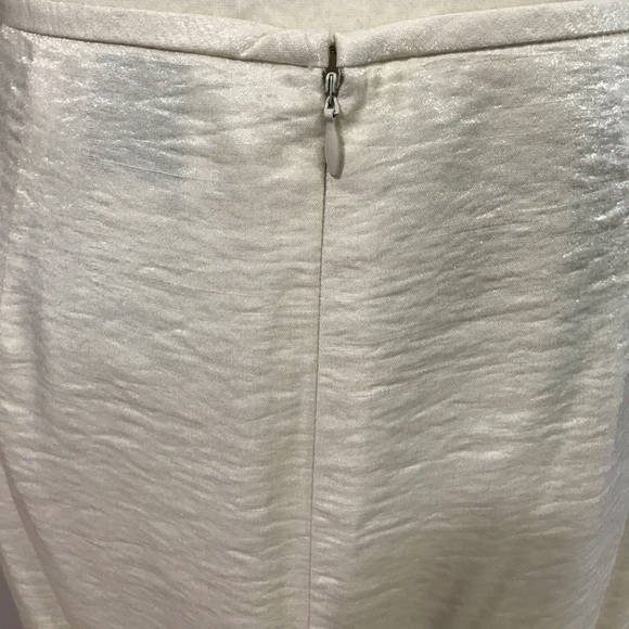 Chetta B Ivory Shimmer Pencil Skirt- Sz 4 NWT - Picture 6 of 8