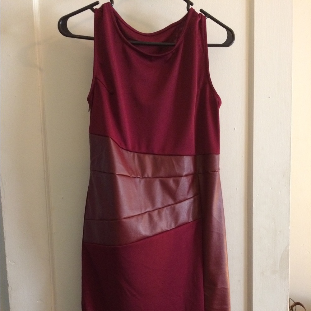 Burgundy dress and red Jennifer Lopez dress