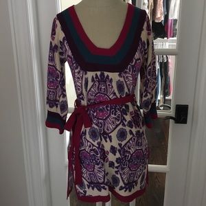 Free People purple patterned sweater