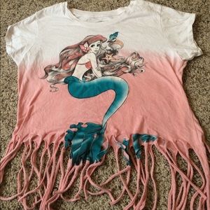 Beautiful Little Mermaid Ombré Fringe Top