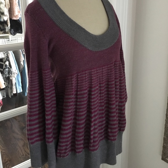 Free People purple and gray striped sweater - Picture 3 of 3