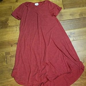 LuLaRoe Carly dress, red, Size XXS