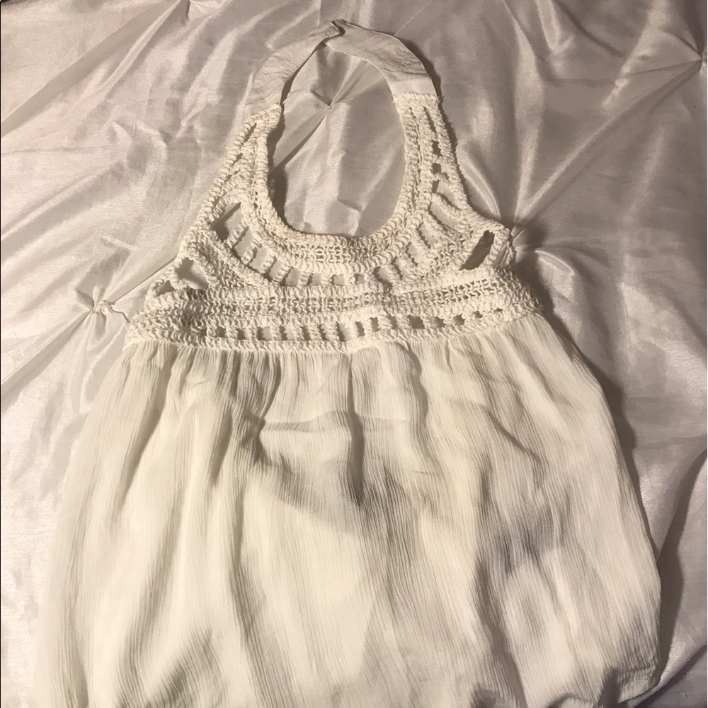 White Halter Top