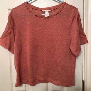 H&M peach embroidered high top!