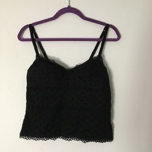 Black lace tank top