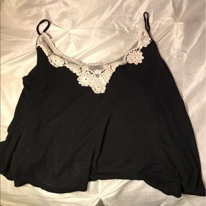 Lacey black & White Tank Top