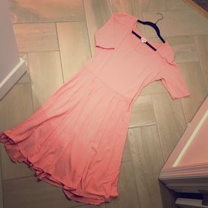 XL LuLaRoe Nicole Dress, peachy pink color