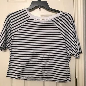 H&M striped high/crop top!