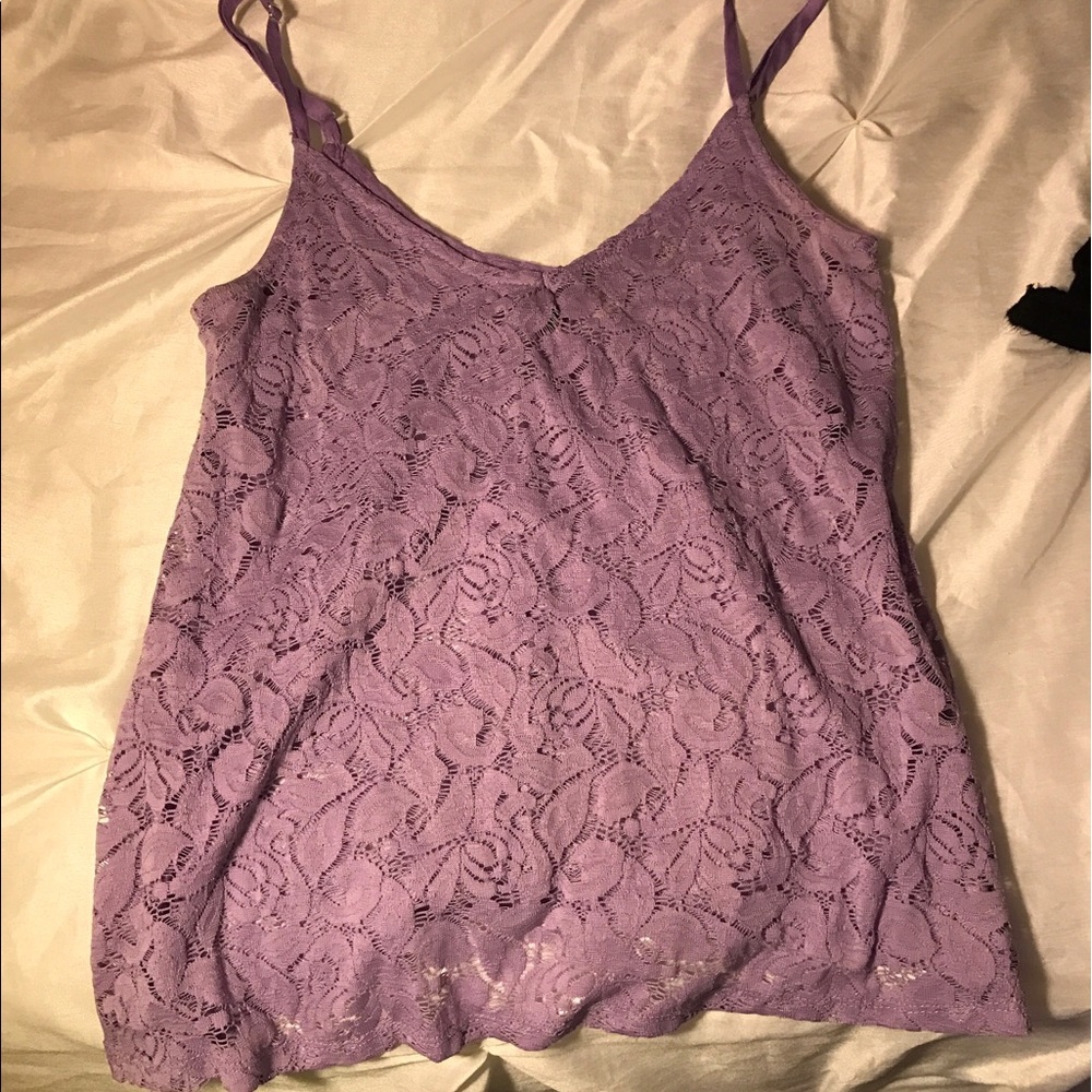 Purple Lacey Tank