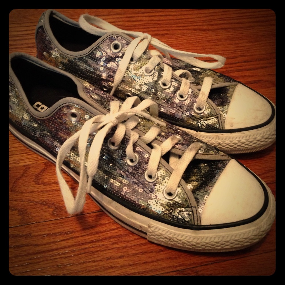Sequined converse.