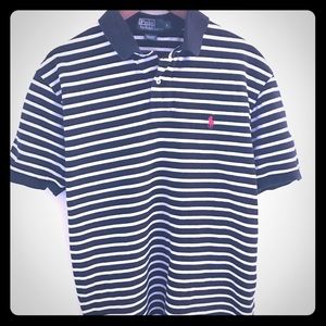 Polo by Ralph Lauren Black and White Striped Shirt