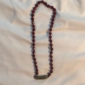 Feather fossil necklace!