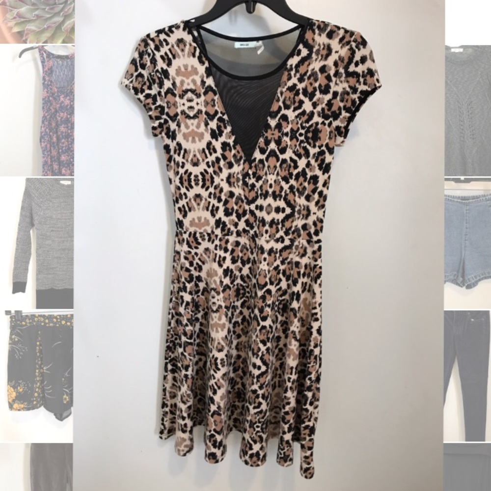 UO Kimchi Blue Cheetah Print Dress