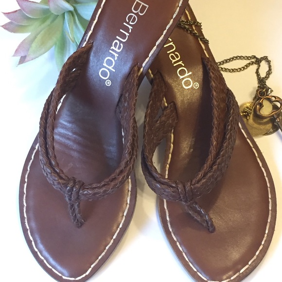 Bernardo Shoes - New! Bernardo brown thong wedges!