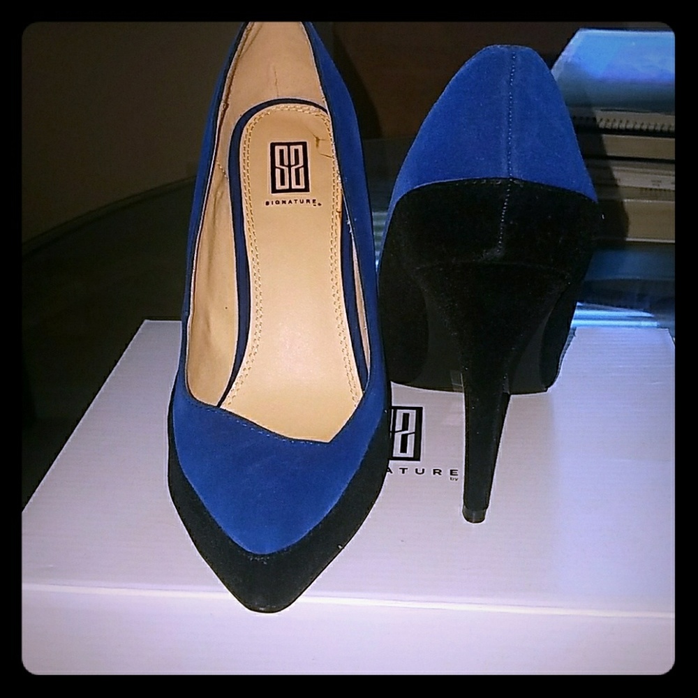 New Black and Blue pumps