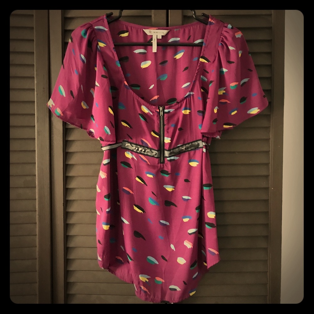 BCBGeneration Abstract Printed Blouse