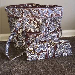 Vera Bradley purse and matching hair iron holder