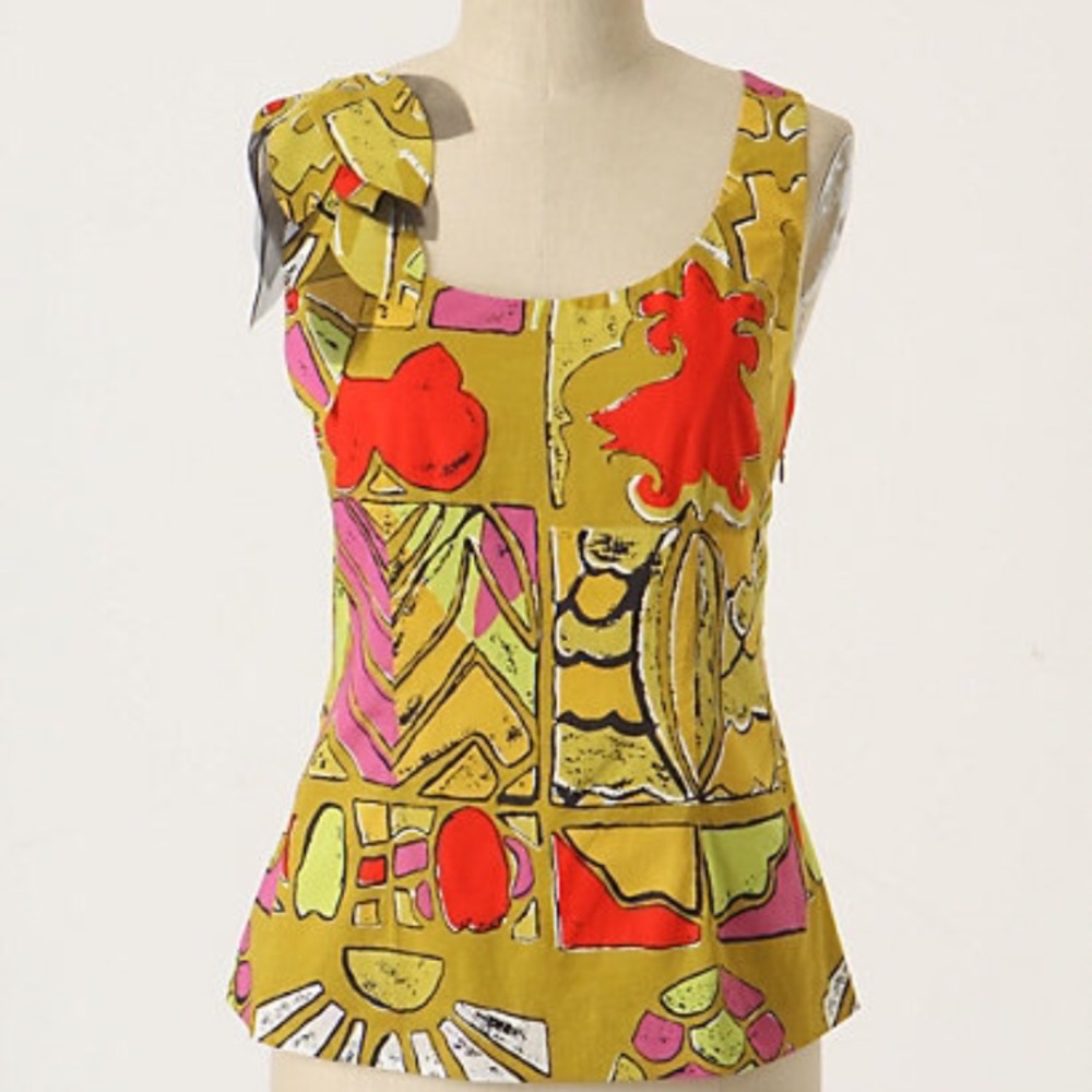 Anthropologie edme & esyllte plantain tank sz 14