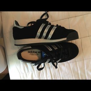 black adidas sneakers!