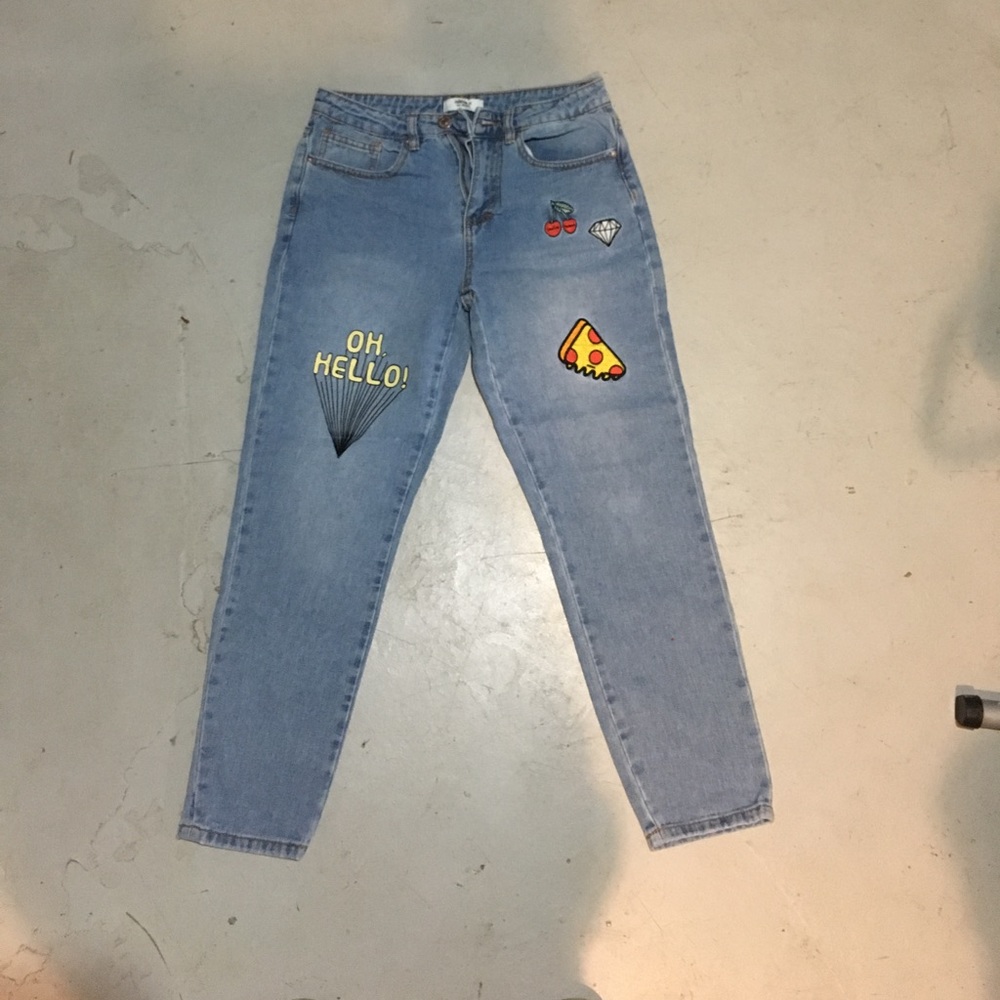 Forever 21 patch jeans