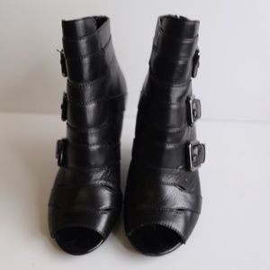 Black Buckle Booties