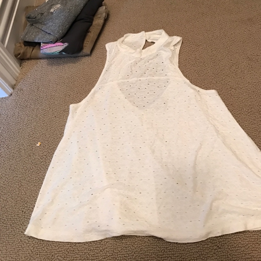 White open back tunic