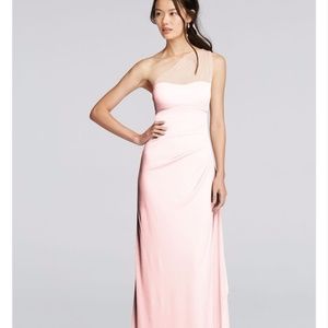 Davids Bridal Petal Mesh Bridesmaids Dress