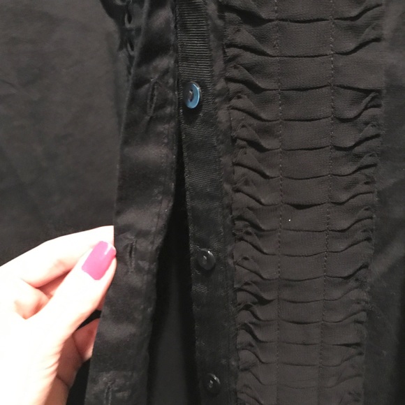 Black tuxedo top x Anne Taylor - Picture 3 of 3