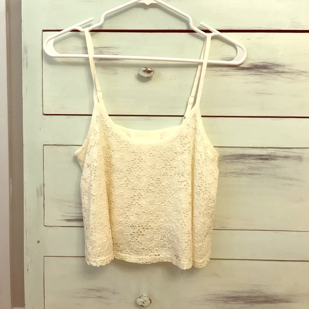 White Lacey Crop Top