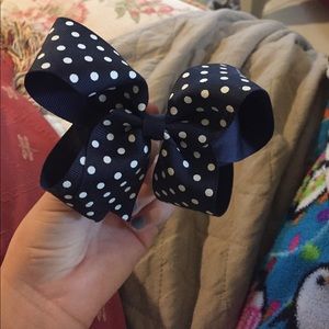 Poka dot bow