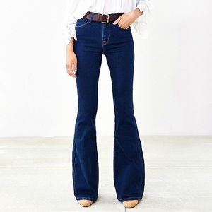 High waisted bell bottom jeans
