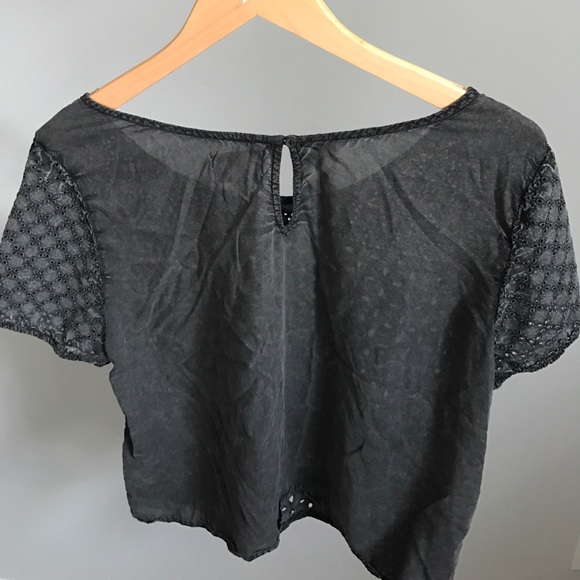 Grey Top with Cutouts - Picture 2 of 3