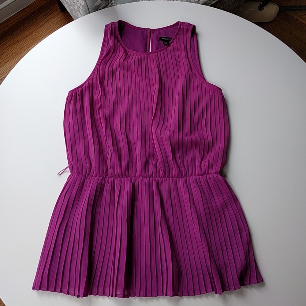 Ann Taylor Purple Sleeveless Blouse Size 2