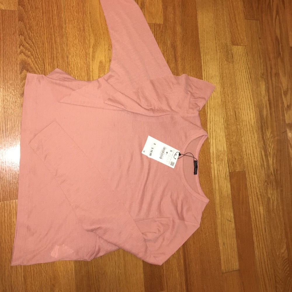 Zara lng sleeve ruffle top!