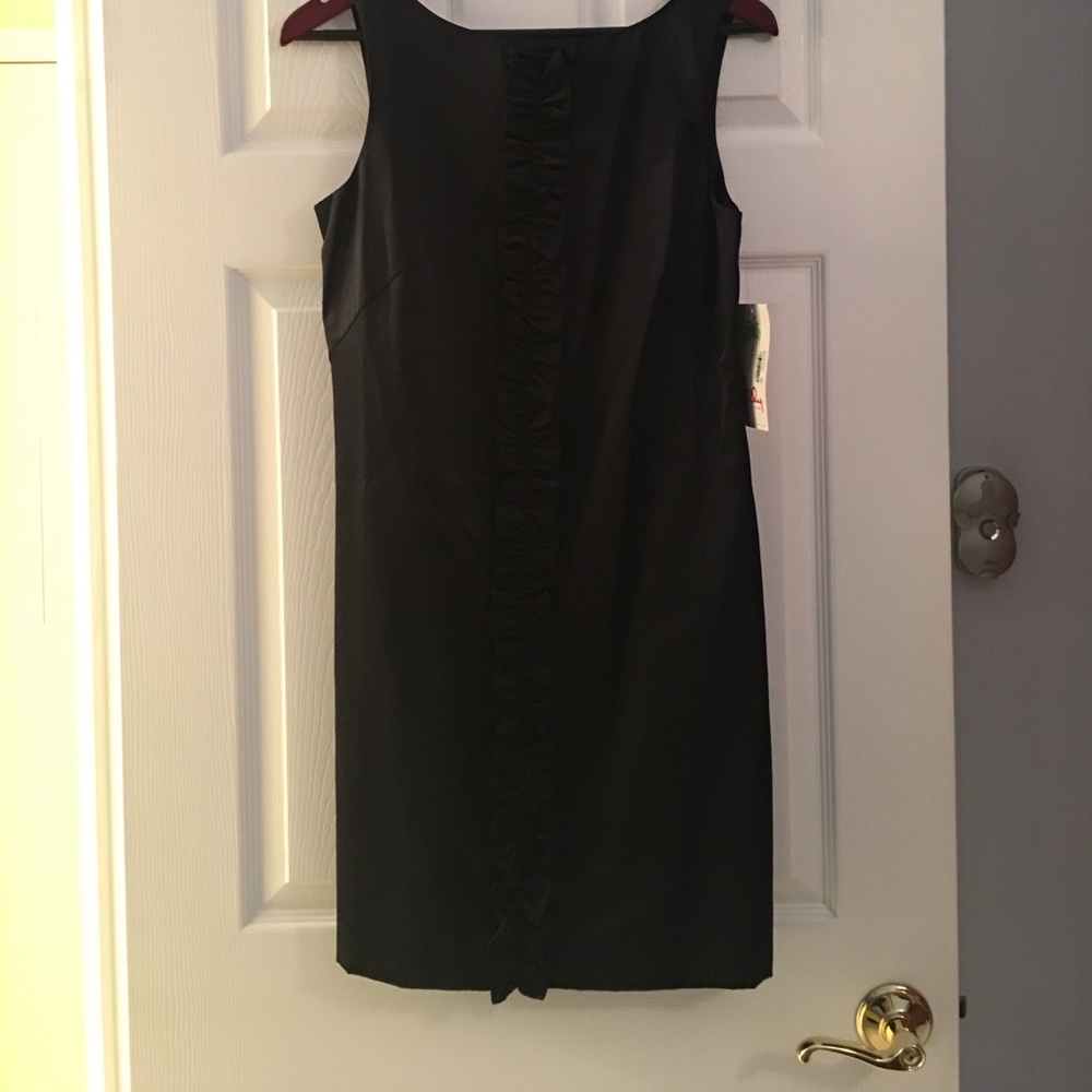 Black satin dress