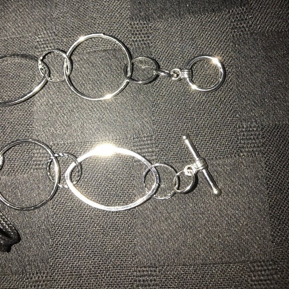 Silver Necklace 3 silver tone three fish charms - Picture 3 of 3