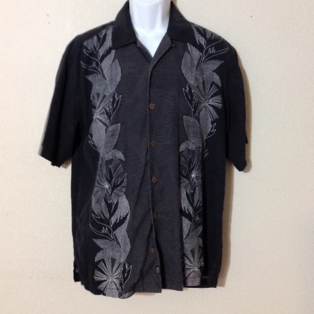 Silk black floral pattern Tommy Bahama