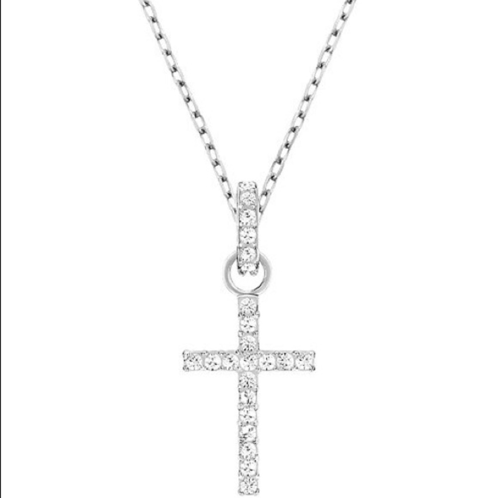 SWAROVSKI CRYSTAL- mini cross pendant necklace