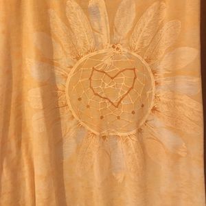 Sheer orange Tank Top. WetSeal