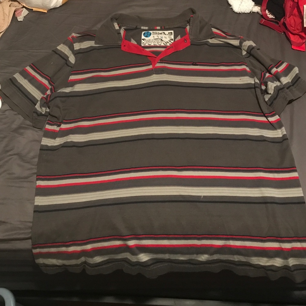 Striped collared shirt