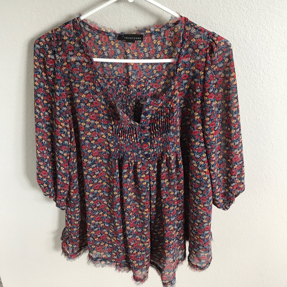 Flower print top