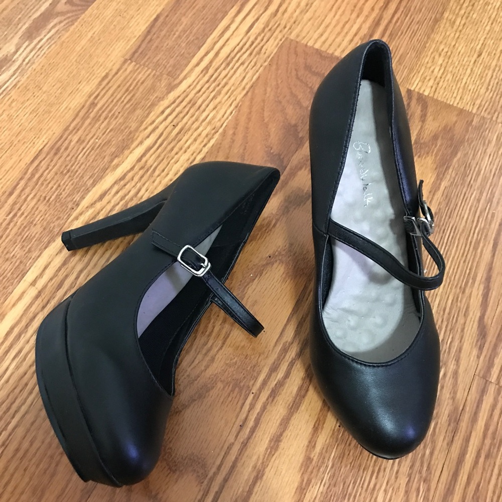 Black stiletto heels